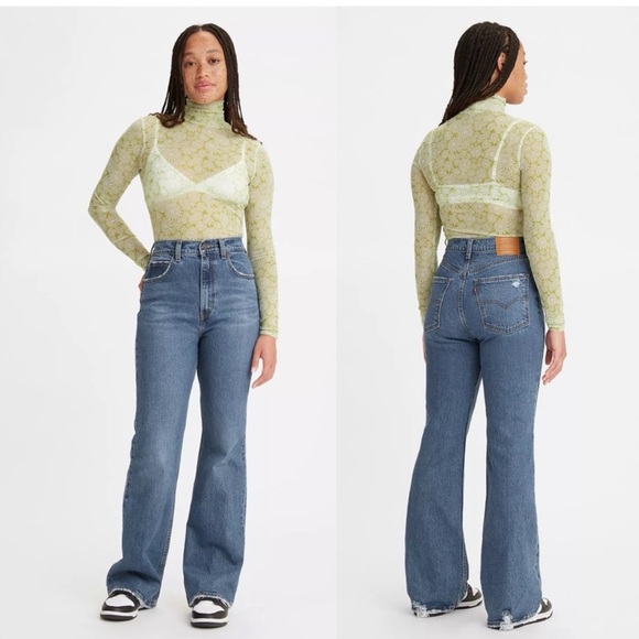 Levi's Premium 70'S High Rise Flare Women’s Jeans Size 27 X 30 - Picture 1 of 14